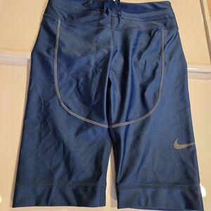 Nike Blue Collant Tight Fit Compression Running Shorts